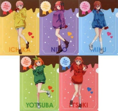 Nino Nakano, etc. The Quintessential Quintuplets 2 Blind A4 Clear File Happy Valentine 2021 Ver. Atre Akihabara Valentine Fair Limited All 5 Types Set File Folder [USED]