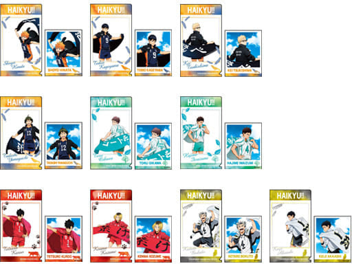 Shoyo Hinata, etc. Haikyu!! Charabae File Folder Collection A All 10 Types Set File Folder [USED]