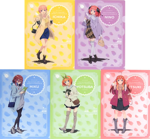 Ichika Nakano, etc. The Quintessential Quintuplets 2 A4 File Folder Fuji-Q Highland Limited Set of 5 File Folder [USED]